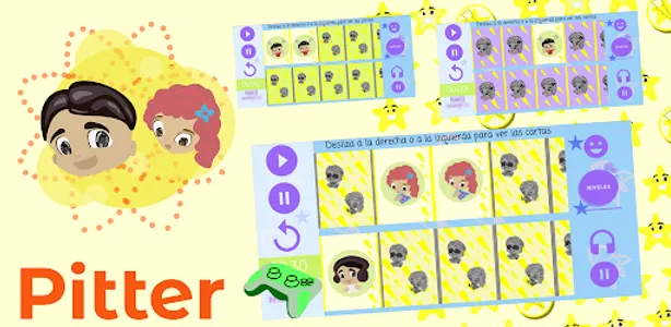 Pitter juego memoria cartas screenshot 3