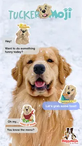 TuckerMoji - Golden Dog Sticke screenshot 0