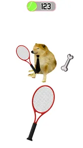 Cute Cat Meme Tennis screenshot 0