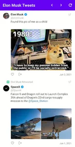 Elon Musk Tweets App screenshot 1