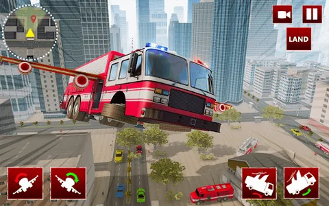 Flying Fire Truck Simulator screenshot 12