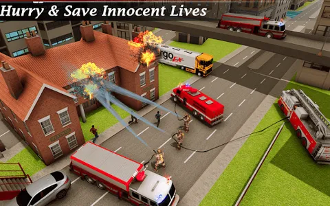 Flying Fire Truck Simulator screenshot 2