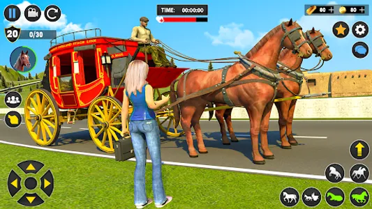 Horse Cart Transport Taxi Game screenshot 0