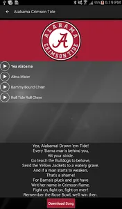 ALABAMA FIGHTSONGS - OFFICIAL screenshot 5