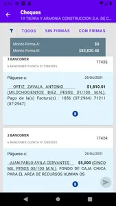 Cheques TyA screenshot 5