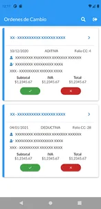 Ordenes de Cambio screenshot 3