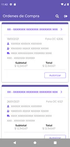 Ordenes de Compra screenshot 3