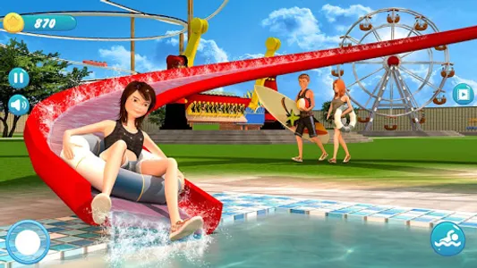 Theme Park3d Water Slide Games screenshot 0