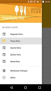 Cardápio RU - UFT screenshot 1