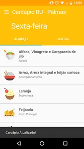 Cardápio RU - UFT screenshot 3