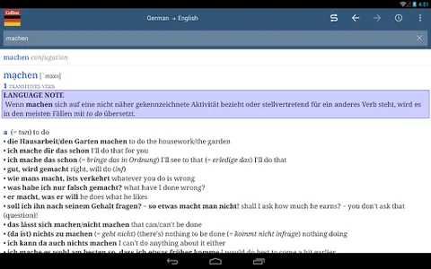 Collins German Dictionary screenshot 4