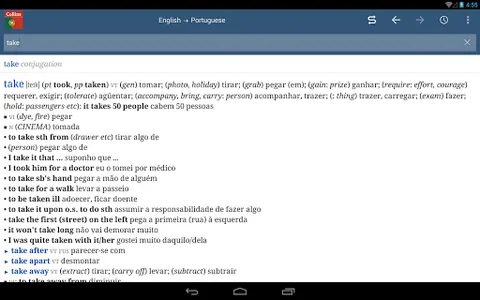 Collins Portuguese Dictionary screenshot 4