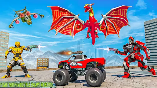 Flying Dragon Robot War Game screenshot 2