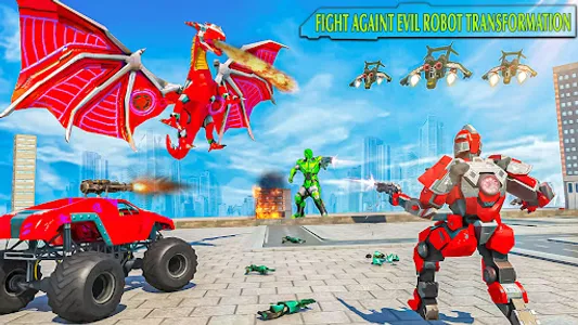 Flying Dragon Robot War Game screenshot 3