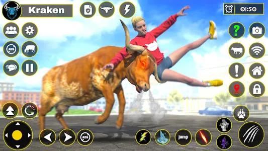 Scary Wild Cow Rampage Game screenshot 2