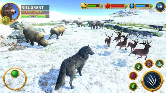 Virtual Arctic Wolf Family Sim screenshot 0