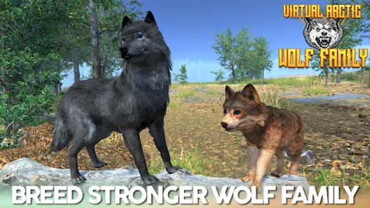 Virtual Arctic Wolf Family Sim screenshot 1