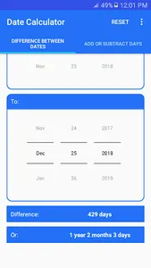 Date Calculator screenshot 1