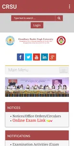 CRSU Web Portal screenshot 2