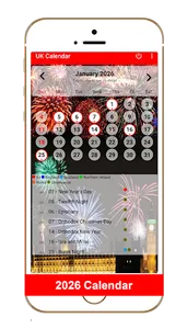 UK Calendar 2026 screenshot 0