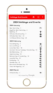 Canada Calendar screenshot 2
