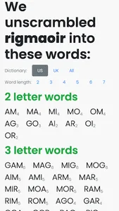 Unscrambled Words screenshot 1