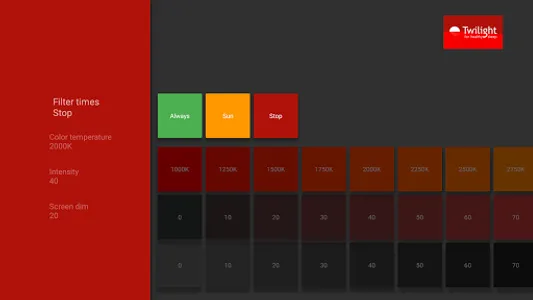 Twilight: Blue light filter screenshot 11