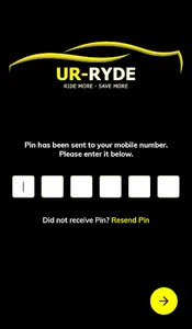 UR ryde customer app screenshot 1