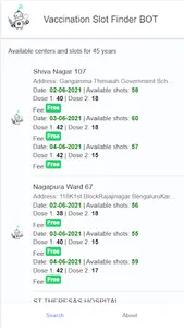 Vaccination Slot Finder Bot screenshot 2