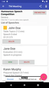 ToastMasters Timer App screenshot 2