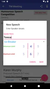 ToastMasters Timer App screenshot 3