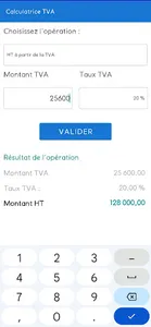 Calculatrice TVA - TVA inveré screenshot 1