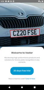 Vaxtor ALPR screenshot 0