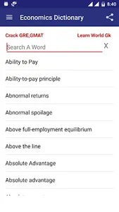 Offline Economics Dictionary screenshot 0