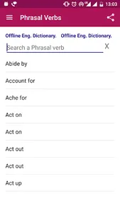 Phrasal Verbs Dictionary screenshot 0