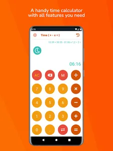 Time { + - x ÷ } screenshot 0