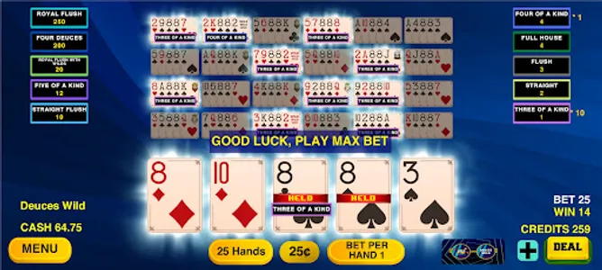 Deuces Wild Multi VideoPoker screenshot 0