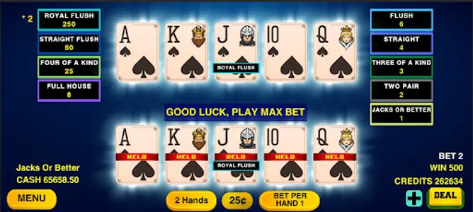 Video Poker - Multi Hand Poker screenshot 1