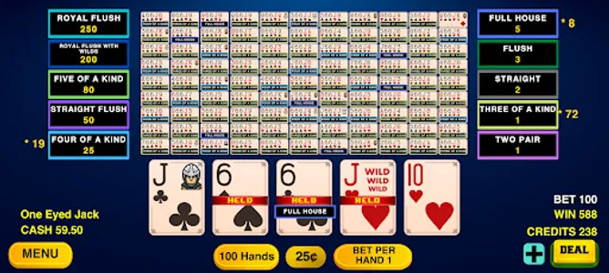 Video Poker - Multi Hand Poker screenshot 2