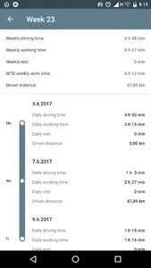 Tachograph screenshot 5