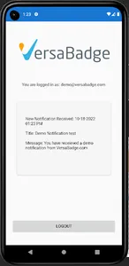 VersaBadge Alert screenshot 1