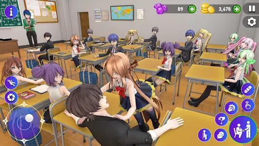 High School Love Sim Life Game screenshot 0