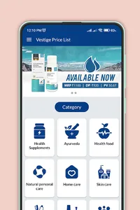 Vestige products price list screenshot 0