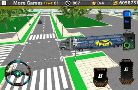 3D Car transport trailer truck screenshot 0