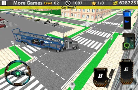 3D Car transport trailer truck screenshot 10