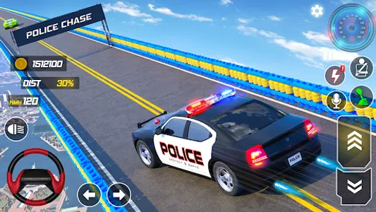 Police Car Stunts Racing Games screenshot 5