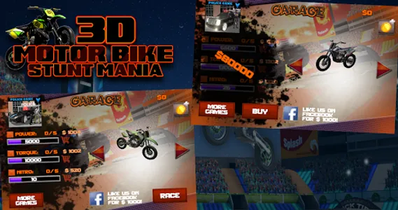 3D Motor Bike Stunt Mania screenshot 9