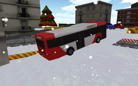 Bus winter parking - 3D game screenshot 1