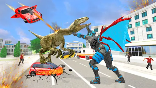 Flying Dragon Robot Car Game screenshot 1