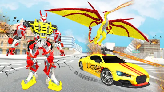 Flying Dragon Robot Car Game screenshot 4